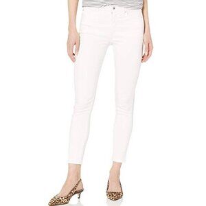 NWT Ella Moss High Rise Slim Straight Ankle Jean White